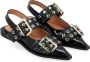 Ganni Elegante gesp krokostijl Black Dames - Thumbnail 4