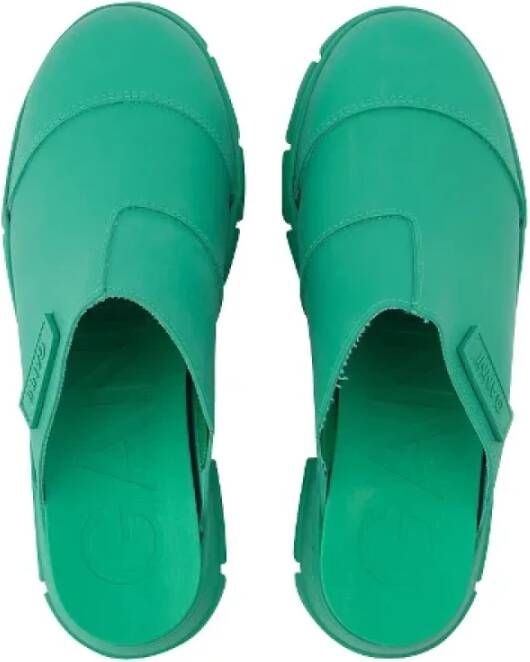 Ganni Fabric flats Green Dames