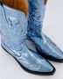 Ganni Blauwe Geborduurde Westernlaarzen Blue Dames - Thumbnail 12