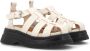 Ganni Gesloten Teen Leren Creeper Sandalen Beige Dames - Thumbnail 2