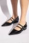 Ganni Eyelet Ballerina Flats Black Dames - Thumbnail 2