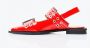 Ganni Glanzende gesp ballerina flats Red Dames - Thumbnail 4