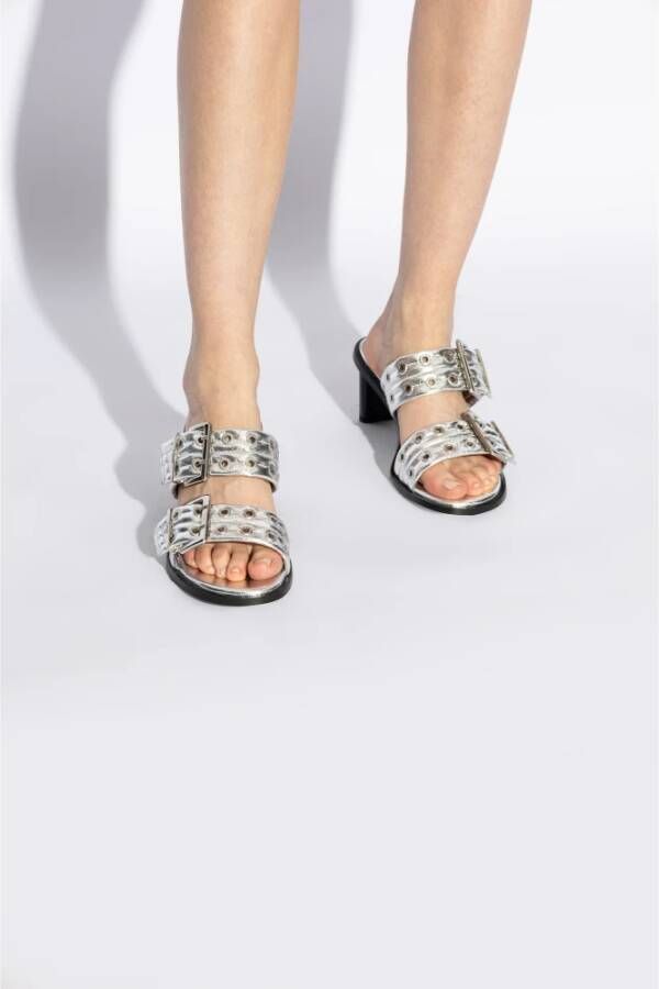 Ganni High Heel Sandals Gray Dames