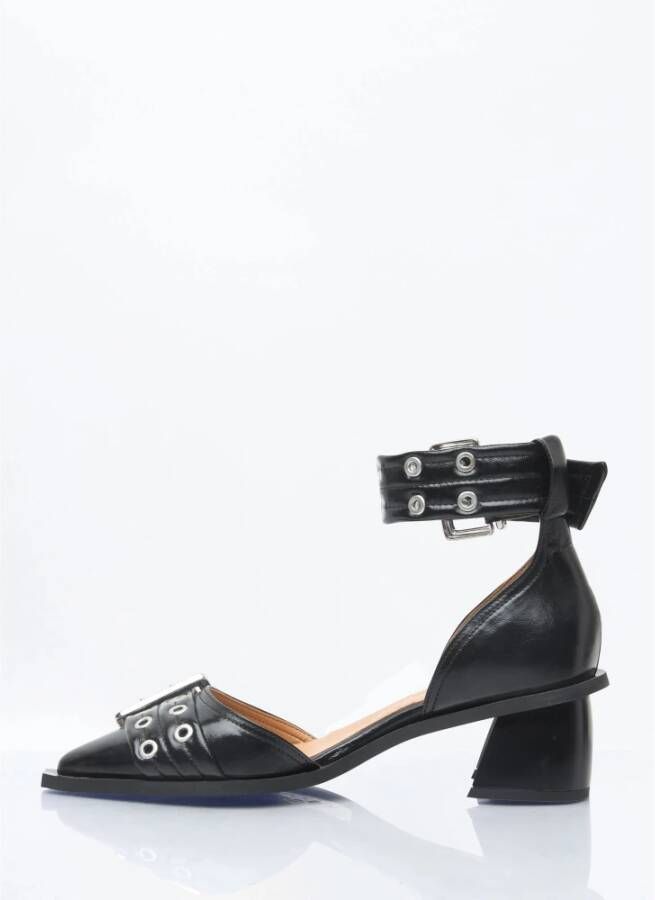 Ganni Imitatielederen Gesp Pumps Black Dames