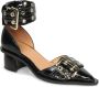 Ganni Krokodil-effect Lak Sandalen Black Dames - Thumbnail 2