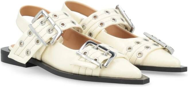 Ganni Laced Shoes White Dames