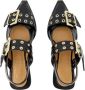 Ganni Leather flats Black Dames - Thumbnail 4