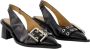 Ganni Leather flats Black Dames - Thumbnail 2