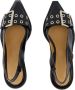 Ganni Leather flats Black Dames - Thumbnail 4