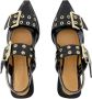 Ganni Leather flats Black Dames - Thumbnail 4