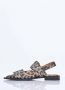 Ganni Leopard Print Buckle Ballerina Flats Brown Dames - Thumbnail 4