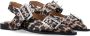 Ganni Leopard Satin Feminine Buckle Ballerinas Brown Dames - Thumbnail 2