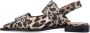 Ganni Leopard Satin Feminine Buckle Ballerinas Brown Dames - Thumbnail 3