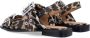 Ganni Leopard Satin Feminine Buckle Ballerinas Brown Dames - Thumbnail 4