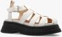 Ganni Leren platformsandalen Beige Dames - Thumbnail 4