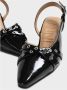 Ganni Open Kitten Heel Eyelets Schoenen Black Dames - Thumbnail 2