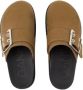 Ganni Suede Buckle Mules Flatform Schoenen Brown Dames - Thumbnail 11