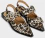 Ganni Leopard Print Buckle Ballerina Flats Brown Dames - Thumbnail 9