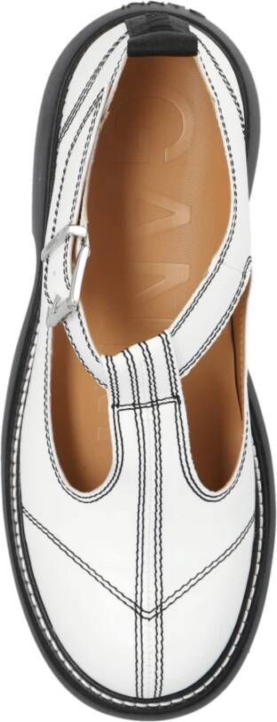 Ganni Schoenen met stikdetails White Dames