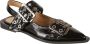 Ganni Chunky Silver-toned metal Buckle ballet flats Black Dames - Thumbnail 24