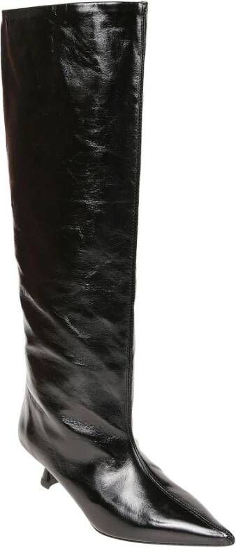 Ganni Slouchy High Shaft Laarzen Black Dames