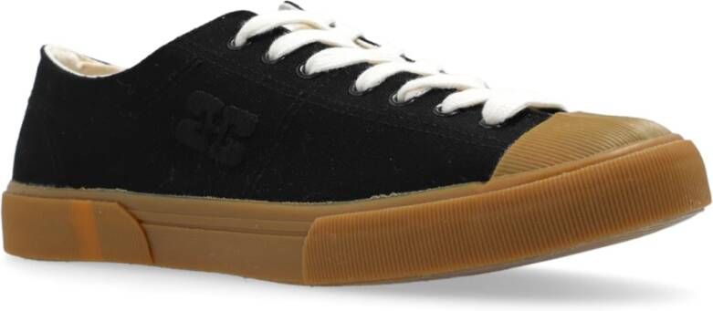 Ganni Sneakers met logo Black Dames