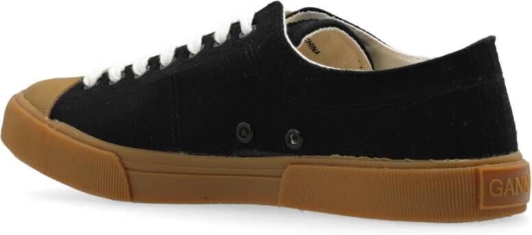 Ganni Sneakers met logo Black Dames