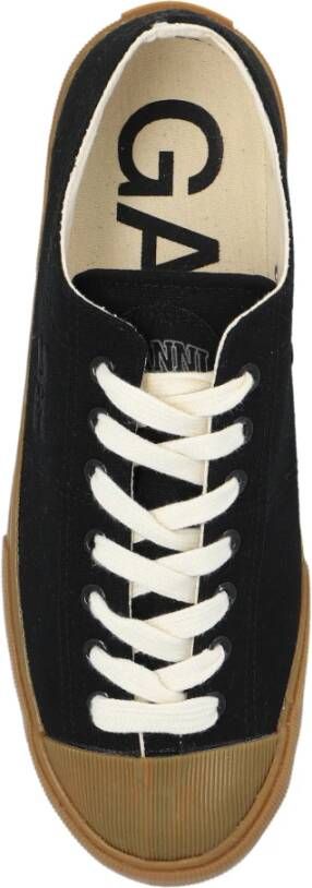 Ganni Sneakers met logo Black Dames