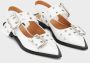 Ganni Stijlvolle Buckle Ballerina Schoenen Beige Dames - Thumbnail 4