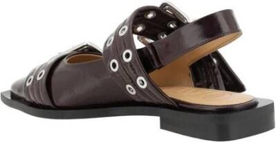 Ganni Verstelbare Ballerina's met Slingback-stijl Brown Dames