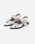 Ganni Metallic Buckle Ballerina Schoenen Gray Dames - Thumbnail 6