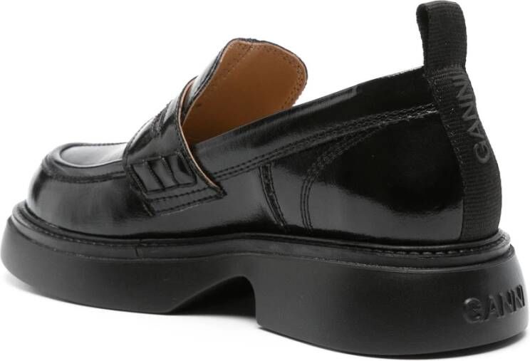 Ganni Zwarte Casual Loafers Black Dames