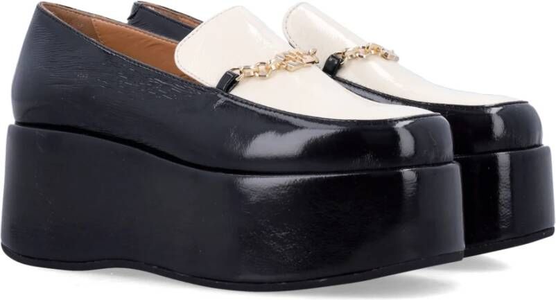 Ganni Zwarte Egret Platform Loafers Black Dames