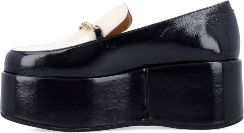 Ganni Zwarte Egret Platform Loafers Black Dames