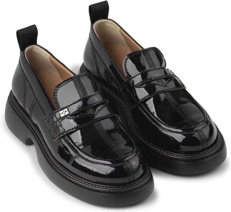 Ganni Zwarte Everyday Loafer Schoenen Black Dames