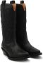 Ganni Zwarte Geborduurde Western Mid-Calf Laarzen Black Dames - Thumbnail 2