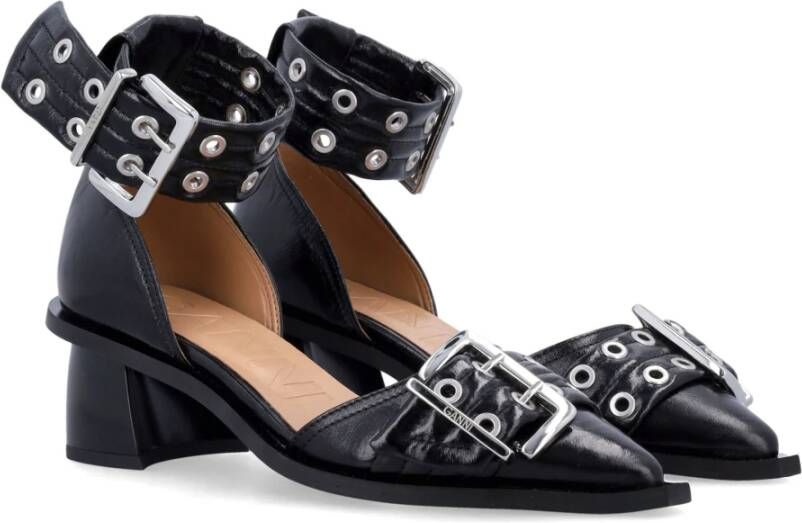 Ganni Zwarte gesloten pumps met enkelbandjes Black Dames