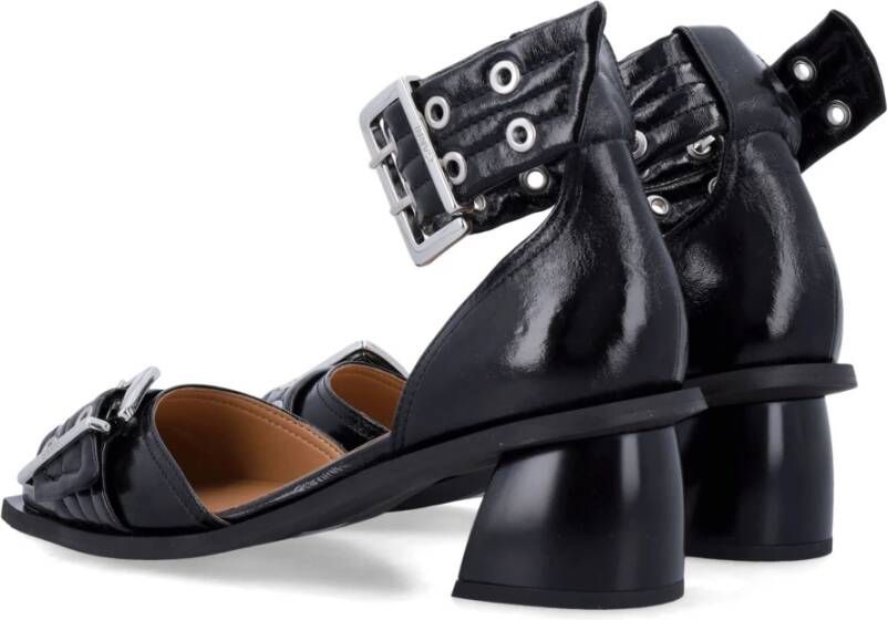 Ganni Zwarte gesloten pumps met enkelbandjes Black Dames