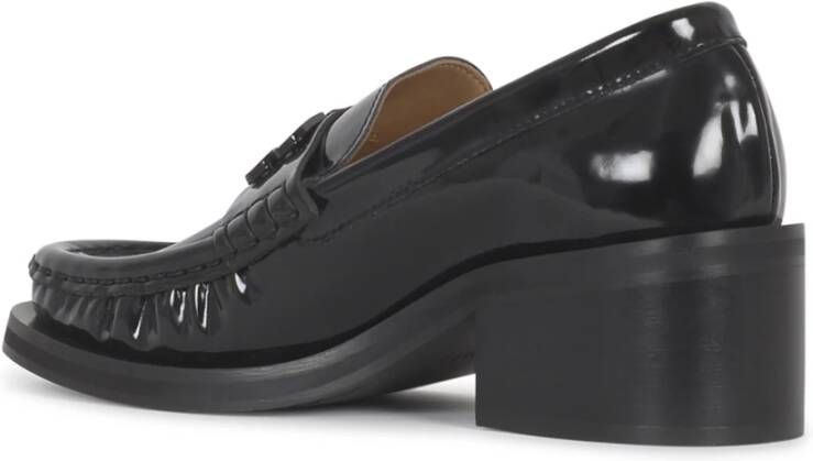 Ganni Zwarte Vlinder Loafer Platte Schoenen Black Dames