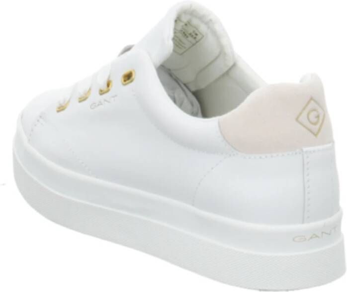 Gant Avona Sneakers Wit Leren Platform Schoenen White Dames