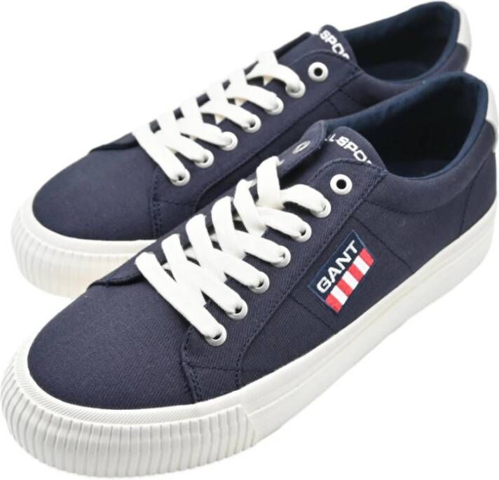 Gant Canvas Sneakers in Marineblauw Blue Heren