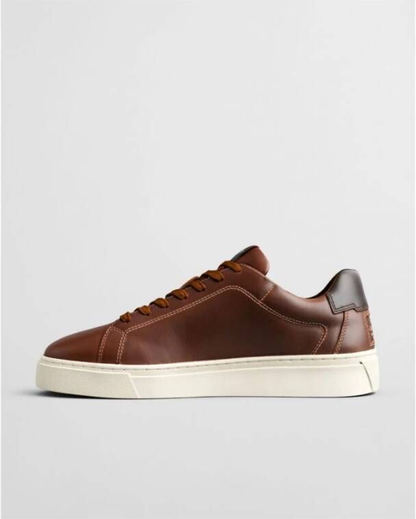 Gant Klassieke leren cupsole sneakers Brown Heren