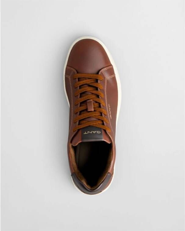 Gant Klassieke leren cupsole sneakers Brown Heren