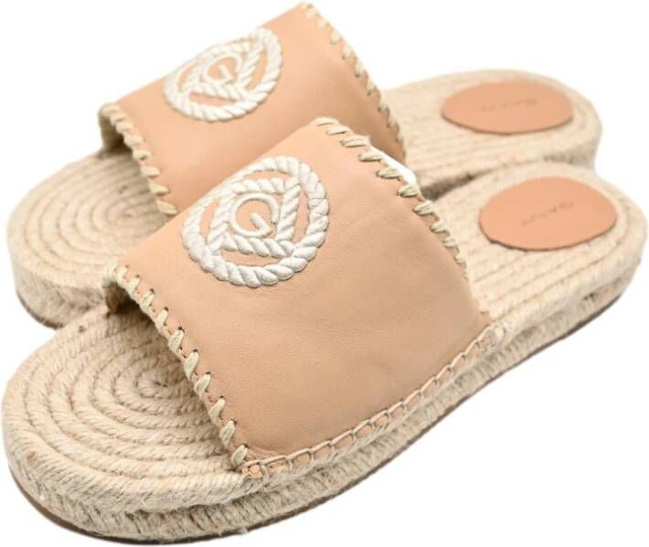 Gant Leren Sandalen Natuurlijke Stijl Beige Heren