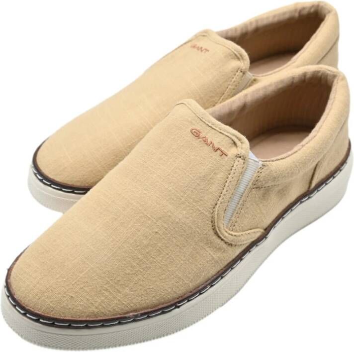 Gant Stijlvolle Mocassins in Gewassen Linnen Beige Heren