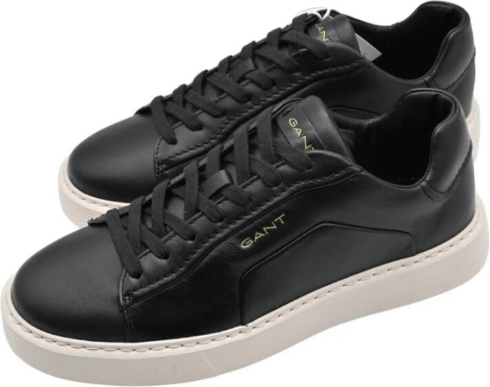 Gant Zwarte Leren Sneakers Zonick Stijl Black Heren