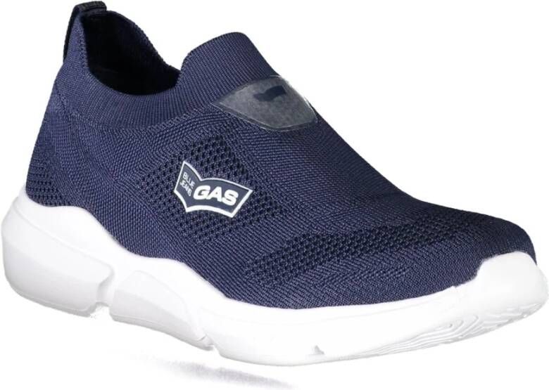 GAS Blauwe Sportieve Slip-On Sneakers met Elastiek Blue Heren