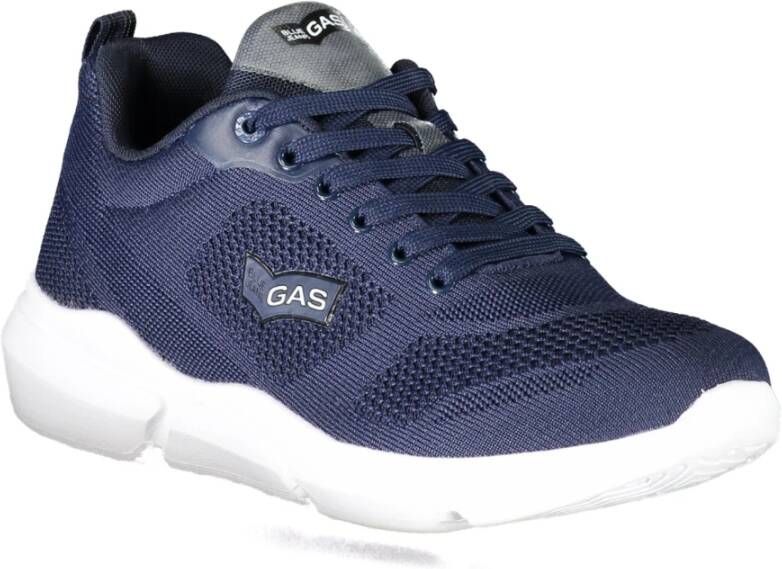 GAS Blauwe Sportieve Veterschoenen met Contrastdetails Blue Heren