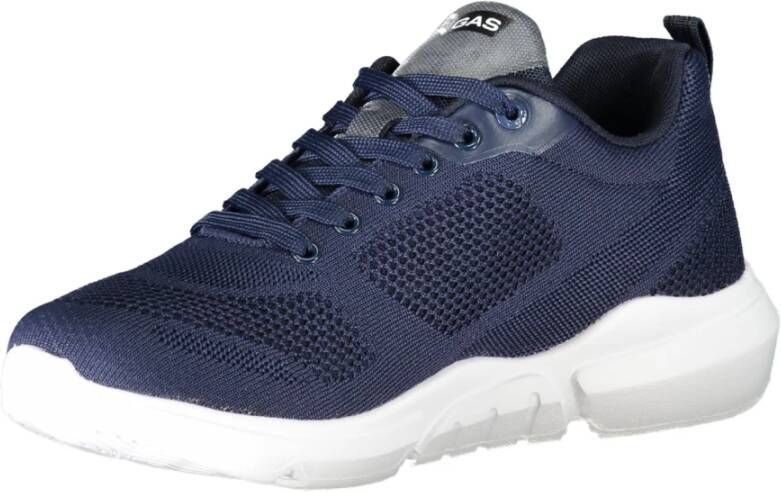 GAS Blauwe Sportieve Veterschoenen met Contrastdetails Blue Heren