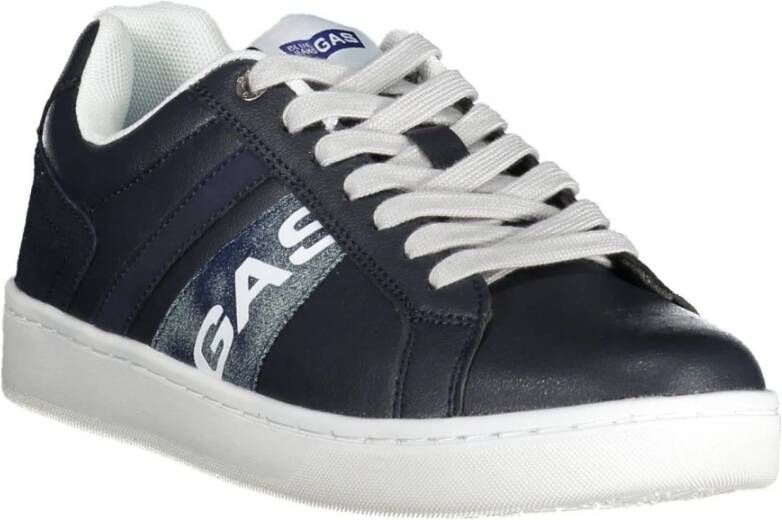 GAS Blauwe Sportieve Veterschoenen met Contrastdetails Blue Heren